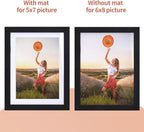 Lyeasw 5x7 Picture Frame Black Set of 15, Display Pictures 6x8 without Mat or 5x7 with Mat, Multi Photo Frames for Wall or Tabletop