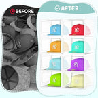6 Pack Hat Organizer Box, Stackable Clear Baseball Caps Holder Box Containers with Magnetic Door for Hats Snapback Cap Storag, Hat Rack Display Case, Holds 8 Hats Each (Clear)