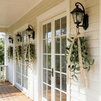 6 PCS Spring Summer Teardrop Swag Chandelier Rings Wreaths Decoration with Bow Artificial Green Olive Sconce Lighting Swag Wreath Greenery Candlestick Wreath for Farmhouse Wall Cabinet Holidays Decor