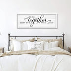 Rutiyoka Farmhouse Wall Decor: 'and so Together They Built a Life They Loved' Sign, 41.3''15'' Framed Wood Wall Art for Bedroom