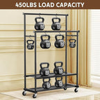 Clothes Rack with Double Rod for Hanging, Heavy Duty Clothing Rack Load 350 LBS with Lockable Wheel, Free Standing Garment Rack with 2 Shelves and Side Hooks for Home Commercial (Dark Grey)