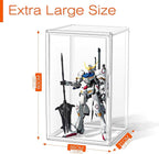 1 Pack Extra XXXXX-Large Tall Boot Storage 13.8”x 12.2”x 23.6" Acrylic Display Case Long Tall Boot Shoe Storage Box Clear Giant Figure Collection Showcase with Magnetic Lid