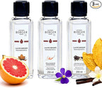 Maison Berger Lampe Fragrance Trio Rosalie - 3×250ml Premium Scented Refills (Amber Tobacco, Exquisite Sparkle, Vanilla Magnificence) for Home Diffuser Use - Crafted in France - Elegant Gift Set