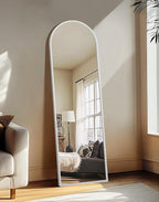 Delma Full Length Mirror, Large Floor Mirror for Wall, Bedroom, Bathroom, Living Room with Aluminium Frame (Stand, Arch 56x15, Silver)