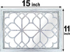 Wocred Set of 2 Rectangular Wall Mirror,Gorgeous Rustic Farmhouse Accent Mirror,Rustic White Color Entry Mirror for Bathroom Renovation,Bedrooms,Living Rooms and More(11”x15”)