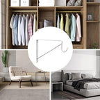 HOME MASTER HARDWARE 10 Pack Heavy Duty Closet Shelf & Rod Brackets, Wall Mounted Closet Shelves Bracket with Rod Support for Both Shelf Storage and Closet Rod White