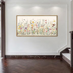 Large Floral Wall Art Framed Colorful Wildflower Wall Paintings Flower Artwork Floral Art Prints Wildflower Pictures Flowers Wall Decor for Living Room Bedroom Office Farmhouse 20x40 Inches Gift