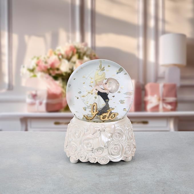 Precious Moments 252110 I Do, Today, Tomorrow, Always Wedding Couple Musical Snow Globe