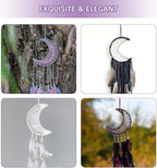 8Pcs Gold Macrame Dream Catcher Rings Metal Hoops DIY Floral Macrame Hoop for Wall Hanging Crafts 4 Size Wreath Ring for Wedding Wreath Decor (Circle and Moon)