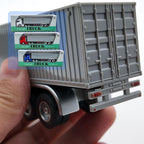 Container Truck Die Cast Metal Vehicle Model 20.5CM Miniature Collectible Ornament Home Office Decors Gift Detailed Miniature Truck Model