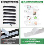 Cork Board for Walls - 8 Pack Felt Pin Board Bar Strips - Self-Adhesive Lightweight Bulletin Board - Cork Board for Office with 40 Push Pins No Damage for Wall