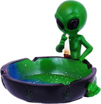 Fantasy Gifts, Ornament, Alien Smoking Ashtray, Home Décor, Multicolor, 4 inches