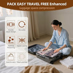 15 Pack Vacuum Compression Bags for Travel, Carry-on Size Seal Packing Cubes for Luggage, Vacuum Storage Bags, Space Saver for Clothes 80% for Travel & Home.（No pump）