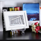 Boao 12 Pack Plastic Easel Stand Display Card Plate Stands Photo Holder Picture Frame Book or Other Items Easel for Weddings, Birthdays, Home Decoration, Tables(7 Inches,Clear)