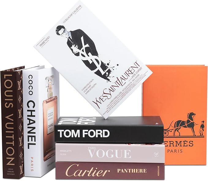 PROBENEX Suite Faux Decorative Books Set of 7 | Not Real Books(Cardboard Boxes) | Bulk Pricing for Home Staging, Interior Design & Airbnb | Luxury Designer Coffee Table | Modern Shelf Decor