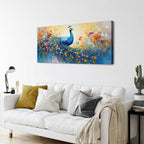 Abstract Peacock Wall Art Colorful Peacock Pictures Wall Decor Abstract Bird Canvas Poster Watercolor Animal Prints Painting Vintage Framed Artwork for Living Room Bedroom Home Decorations 24x48
