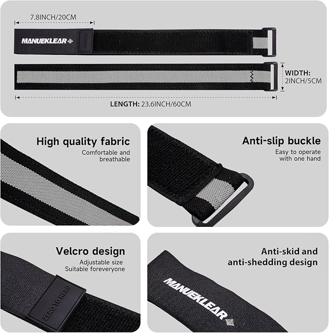 MANUEKLEAR Blood Flow Restriction Bands for Women Glutes Leg, Booty Bands for Women Butt Lift, BFR Occlusion Thigh Bands for Workout Squat Hip Building