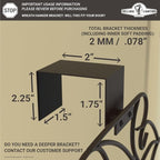 [Front Door WREATH HANGER] - Ivy Design | ADJUSTABLE Hook Length for Tall and Small Doors | PADDING to Prevent Damage like Scratch and Dents | Heavy Duty Cast Iron Metal Hangar - (White)