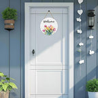 Spring Decorations for Home Spring Door Decor Mason Jar Tulip Wall Decor Wooden Tulip Wreaths for Front Door Hanger Welcome Sign for Porch Wall Indoor Home Decor (Tulip)