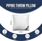 Utopia Bedding Throw Pillow Inserts (Pack of 2, White), 20 x 20 Inches Decorative Indoor Pillows for Sofa, Bed, Couch, Cushion Sham Stuffer