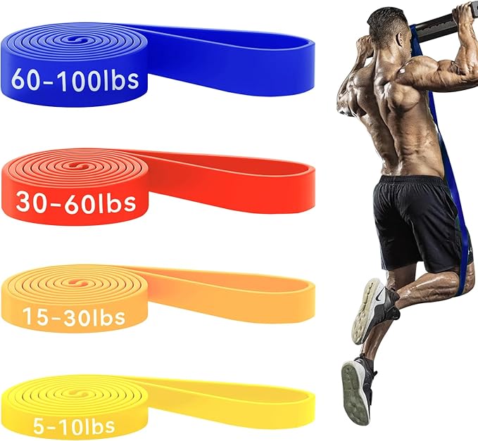 HAPBEAR Pull Up Assistance Bands - Pull Up Bands - Resistance Bands - Exercise Bands Resistance Bands Set of 5 - Workout Bands for Working Out, Stretching, Muscle Training