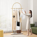 Gold Clothing Rack with Marble Base Heavy Duty Coat Rack for Entryway, Bedroom, Living Room, Boutiques-67''H