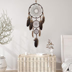 Brown Dream Catcher Large Dream Catchers Wall Decor Handmade Feather Dreamcatcher Wall Hanging Ornament for Bedroom Living Room Home Decor
