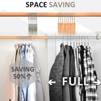 ELONG HOME Velvet Hangers - 50 Pack, Grey Slim Felt Hangers with 360 Swivel Hook, Non-Slip Heavy Duty for Coats & Pants
