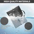 2 Pack Reusable Vacuum Bags for Travel,Waterproof Professional IP67 Zipper Reusable Vacuum Compression Bags,Space Saver Bags for Suitcases Backpack(No Pump)
