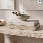 Aesthetic Decorative Books - Set of 2 Stylish Boxes Enhance Your Coffee Table, Bookshelf or Mantel Decor - Beautiful Fake/Faux Books for Modern Home Decoration, Photo Storage and as a Keepsake Box
