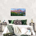AIYISU Grand Teton Mountain Wall Art Sunset Nature National Park Posters Oxbow Bend Snake River Landscape Wall Decor Wyoming Scenery Painting Artwork for Living Room Office Home Decoration 20x40