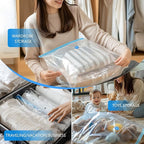 Vacuum Storage Bags with Electric Air Pump, 30 Pack Compression Bag, Space Saving Vacuum Sealer Bags for Clothes, Blanket, Duvets, Pillows, Comforters Travel, Two Compressing Ways
