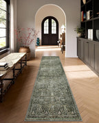 Lahome Rug Runners for Hallways Non Slip 2x12, Washable Non Slip Kitchen Runner Rugs, Vintage Sage Green Soft Carpets for Long Hall Entrance Indoor Laundry