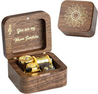 You are My Sunshine Wind Up Wooden Music Box, Vintage Musical Gifts for Birthday Christmas Valentine's Day Anniversary (Walnut)