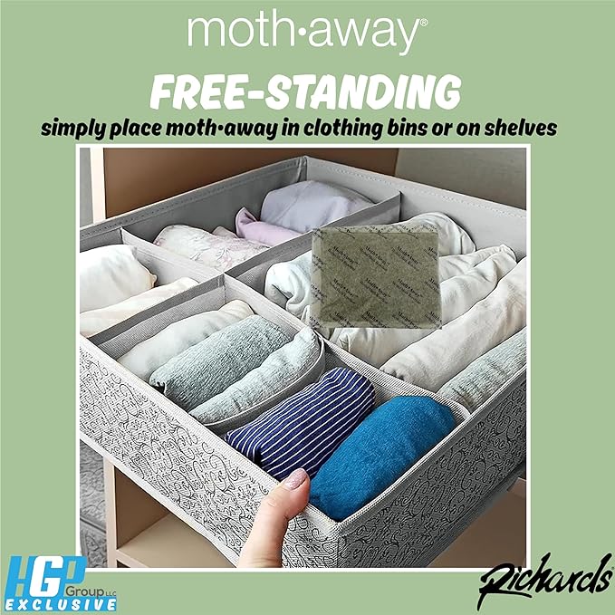 Richards Homewares Moth Away Herbal Non Toxic Natural Repellent, 6-Jumbo Sachets
