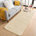 OLANLY 2x4 Machine Washable Runner Rugs for Hallway, Soft Fluffy Shaggy Bedside Rugs for Bedroom, Living Room, Indoor Floor Carpet for Kids Girls and Boys, Nursery Rooms, Home Decor Aesthetic, Cream