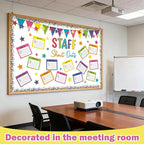 Employee Recognition Bulletin Board Decor - 20 Paper Cutouts Expressing Appreciation and Acknowledgment, Perfect for School, Classroom, and Office Wall Decor