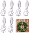 6 Pcs Christmas Wreath Holder Ties - 8.5" Adhesive Silicone Straps - Stretchable Hangers for Garland Mantle Stairways Decoration