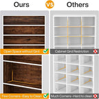 Tribesigns 2PCS Shoe Cabinet, 9 Tiers 40-45 Pairs Heavy Duty Wood Freestanding Shoe Storage Cabinet, 70.8'' Tall Shoe Cabinet with Open Storage for Entryway (White & Brown)