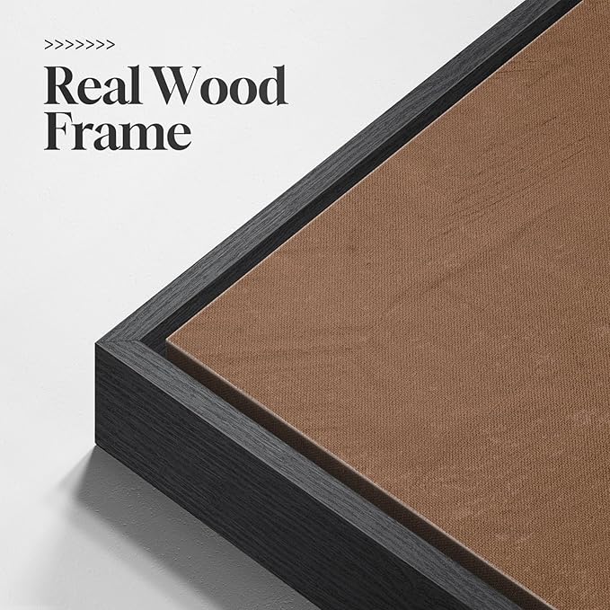 Large Framed Boho Neutral Abstract Wall Art, 3 Piece Modern Canvas Prints Paintings Artwork for Walls, Minimalist Brown Beige Gold Geometric Pictures for Living Room Hallway Bedroom Wall Decor 20x30 In