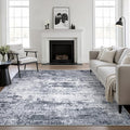4x4 Area Rug Living Room Rug: Washable Modern Abstract Soft Thin Rug Indoor Floor No Slip Stain Resistant Carpet for Bedroom Dining Room Farmhouse Nursery Home Office - Grey