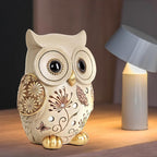 Owl Statue for Home Decor Accents - Boho Decor for Rooms, Bookshelf, Office Table and Living Rooms, Vintage Cute Figurines for Bird Lovers Owl Gifts