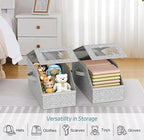 AOODA 2 PCS Stackable Hat Storage for Baseball Caps, Holds up to 24 Caps Hat Organizer for Closet, Sturdy Snapback Boxes for Men with Cardboard, Grey
