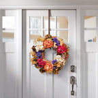 Haute Decor Adapt Adjustable Wreath Hanger, Top & Length Adjustable - Oil-Rubbed Bronze - Strong Metal Wreath Holder for Thick or Thin Doors