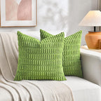Fancy Homi 4 Packs Decorative Throw Pillow Covers for Living Room Couch Bed, Modern Farmhouse Boho Home Décor Accent Cushion Case, 20" x 20", Lime Green