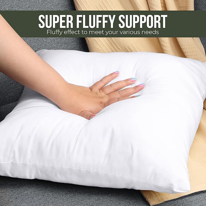Utopia Bedding Throw Pillows (Set of 1, White) – 16 x 16 Inches Down Alternative Pillows for Bed, Sofa, and Couch - Fluffy Decorative Stuffer Pillow for Indoors & Outdoors