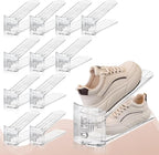 Shoe Slots Organizer for Closet,12PACK Shoe Stacker Shoe Rack Organizer for Closet Space Saver Storage Shoe Holder Organization(Transparent)