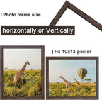 10x13 Picture Frame Set of 3,Wooden Frame walnut 10x13 Wall Gallery Poster Photo frame with Durable Shatter Resistant Plexiglass for Wall Mounting best gift