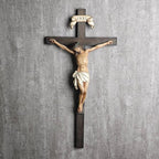 BC Catholic Crucifix Wall Cross in 24" H Jesus Christ indoor Home Decor Collectable Religious Gifts Renaissance Sculpture handmade By Buildclassic