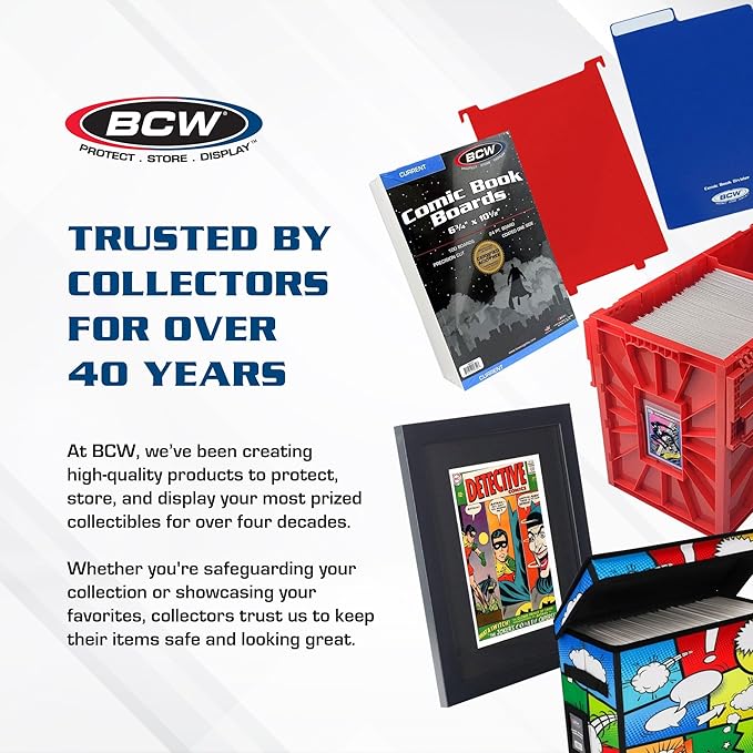 BCW Magazine Bags and Boards – (100 Pack) | Premade Resealable Magazine Protectors | Standard Size 8 ¾" x 11 ⅛" | Magazine Sleeves and Boards Pre-Loaded for Storage and Display